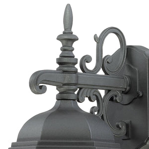 Thomas Lighting Covington Matte Metal Outdoor Wall Sconce with Seeded Glass Lantern for Entryways Black 18 inches SL92297