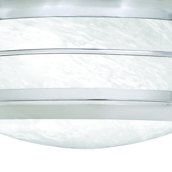 Thomas Lighting Verglas Outdoor Cage Flush Mount with Stone Glass Diffusers in Brushed Nickel Finish SL928378