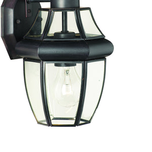 Thomas Lighting Heritage Outdoor Lantern Wall Sconce with Curved Glass Panels and Painted Metal Finish Bronze 13.25 inches SL941363