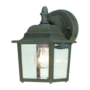 Thomas Lighting Hawthorne Matte Metal Outdoor Wall Sconce Traditional Lantern Glass Panel Porch Light Bronze 8.5 inches SL942263