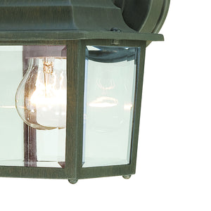 Thomas Lighting Hawthorne Matte Metal Outdoor Wall Sconce Traditional Lantern Glass Panel Porch Light Bronze 8.5 inches SL942263