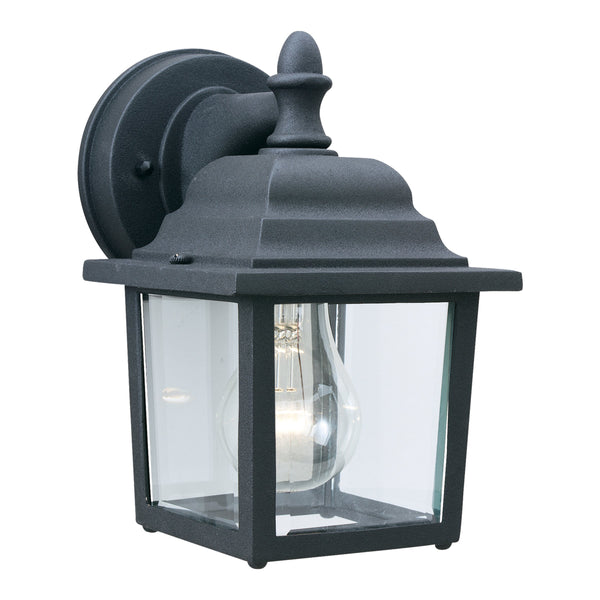 Thomas Lighting Hawthorne Matte Metal Outdoor Wall Sconce Traditional Lantern Glass Panel Porch Light Black 8.5 inches SL94227