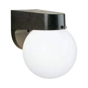 Thomas Lighting Nome Matte Outdoor Wall Sconce with Round Glass Shade for Entryway or Patio Black SL94357