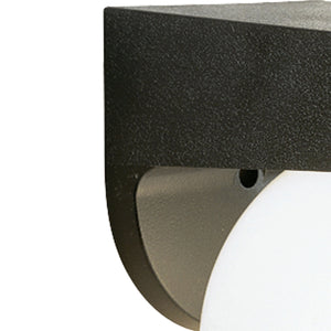 Thomas Lighting Nome Matte Outdoor Wall Sconce with Round Glass Shade for Entryway or Patio Black SL94357