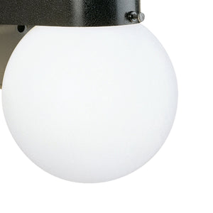 Thomas Lighting Nome Matte Outdoor Wall Sconce with Round Glass Shade for Entryway or Patio Black SL94357