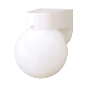 Thomas Lighting Nome Matte Outdoor Wall Sconce with Round Glass Shade for Entryway or Patio White SL94358