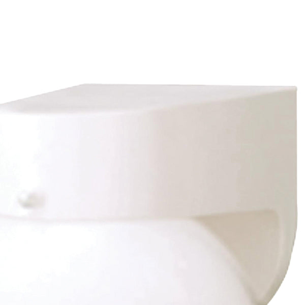 Thomas Lighting Nome Matte Outdoor Wall Sconce with Round Glass Shade for Entryway or Patio White SL94358