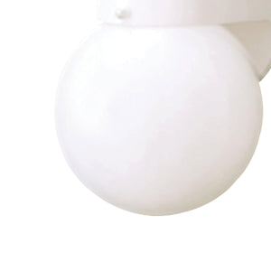 Thomas Lighting Nome Matte Outdoor Wall Sconce with Round Glass Shade for Entryway or Patio White SL94358