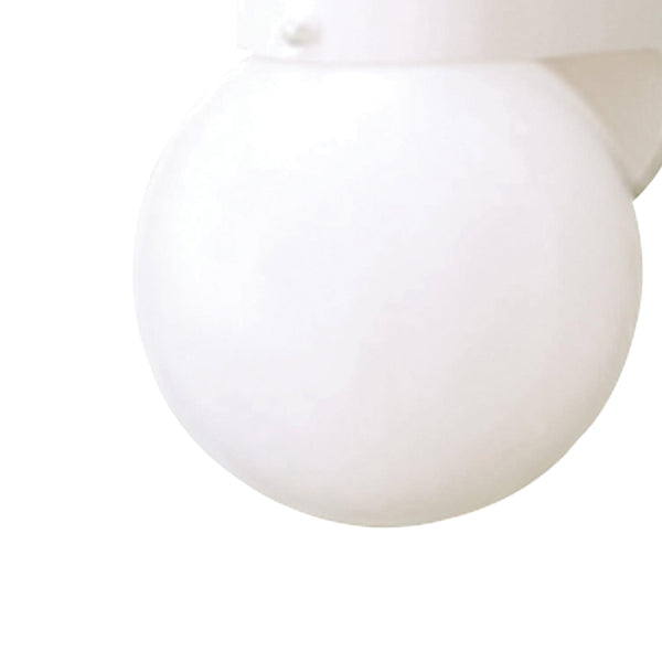 Thomas Lighting Nome Matte Outdoor Wall Sconce with Round Glass Shade for Entryway or Patio White SL94358