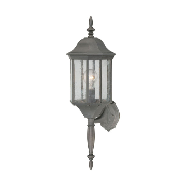 Thomas Lighting Hawthorne Matte Metal Outdoor Wall Sconce Traditional Lantern Glass Panel Porch Light Bronze 26 inches SL945163