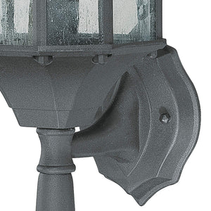 Thomas Lighting Hawthorne Matte Metal Outdoor Wall Sconce Traditional Lantern Glass Panel Porch Light Black 26 inches SL94517