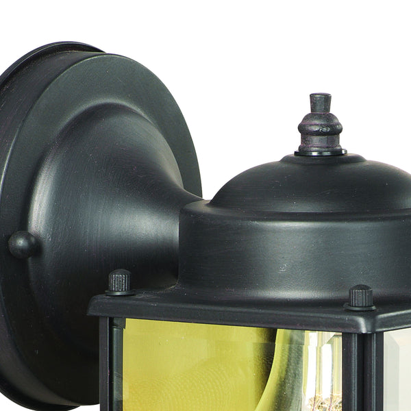 Thomas Lighting Tipton Outdoor Wall Sconce Matte Metal Box Frame Glass Panel Entryway Porch Light Bronze SL946963