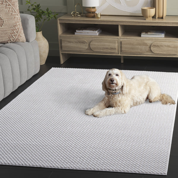 Safavieh Slate Contemporary Taupe & Ivory Square Rug — Low-Profile, Power-Loomed Turkish Design, Soft Durable Feel 6'-7" x 6'-7" SLA700E-7SQ
