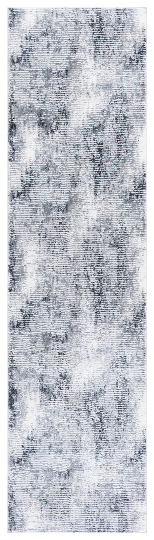 Safavieh Slate Modern Grey & Ivory Round Rug — Power-Loomed Turkish Design, Low-Pile Soft Durable Foundation 6'-7" x 6'-7" SLA702F-7R