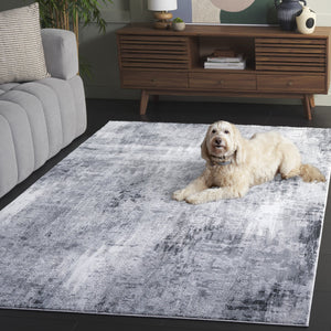 Safavieh Slate Modern Grey & Ivory Area Rug — Power-Loomed Turkey, Low 1/2" Pile, Durable Soft Blend 9'-0" x 12'-0" SLA702F-9