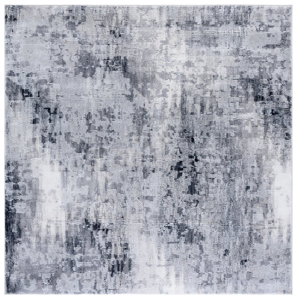 Safavieh Slate Modern Grey And Ivory Area Rug — Low-Profile Durable Blend, Power-Loomed In Turkey For Style And Easy Care 5'-3" x 7'-6" SLA702F-5