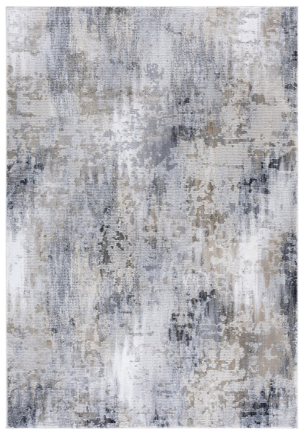Safavieh Slate Contemporary Grey Brown Ivory Area Rug — Low-Profile 1/2" Pile, Power-Loomed Turkey Durability 8'-0" x 10'-0" SLA702G-8