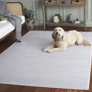 Safavieh Slate Contemporary Grey Ivory Area Rug — Power-Loomed Turkish Design, Low-Profile Comfort & Durable Care 8'-0" x 10'-0" SLA704F-8