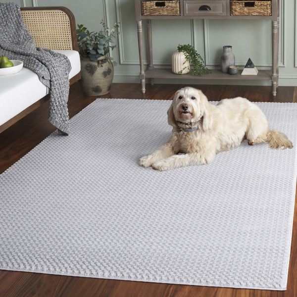 Safavieh Slate Contemporary Grey And Ivory Runner - Power-Loomed Turkey, Low-Profile .5" Pile, Durable Soft Mix Recuerdos 2'-0" x 8'-0" SLA704F-28