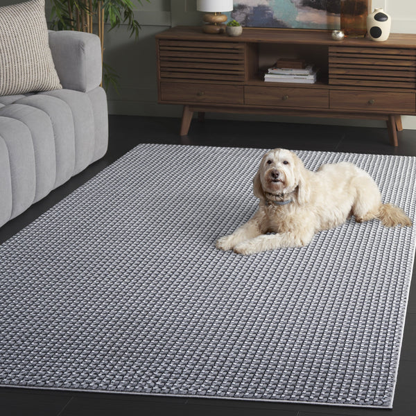 Safavieh Slate Modern Grey & Ivory-Black Runner Rug — Low-Profile Power-Loomed Turkey Construction, Durable Elegance 2'-0" x 8'-0" SLA704G-28