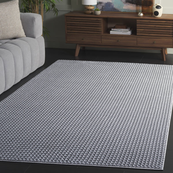Safavieh Slate Modern Grey & Ivory-Black Runner Rug — Low-Profile Power-Loomed Turkey Construction, Durable Elegance 2'-0" x 8'-0" SLA704G-28