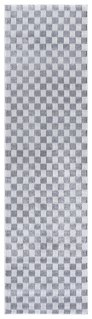 Safavieh Slate Modern Grey And Ivory-Black Area Rug — Low Pile, Power-Loomed Comfort With Durable Softness 4'-0" x 6'-0" SLA706F-4