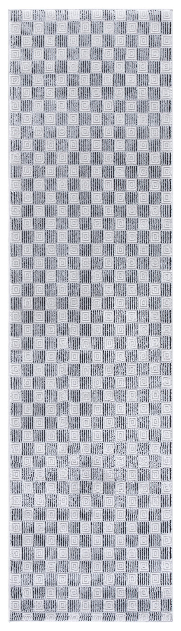 Safavieh Slate Modern Grey And Ivory-Black Area Rug — Low Pile, Power-Loomed Comfort With Durable Softness 4'-0" x 6'-0" SLA706F-4