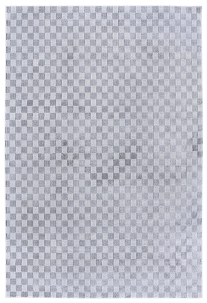 Safavieh Slate Modern Grey And Ivory-Black Area Rug — Low Pile, Power-Loomed Comfort With Durable Softness 4'-0" x 6'-0" SLA706F-4