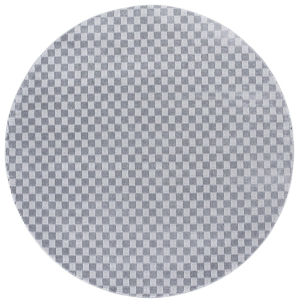 Safavieh Slate Modern Grey And Ivory-Black Area Rug — Low Pile, Power-Loomed Comfort With Durable Softness 4'-0" x 6'-0" SLA706F-4