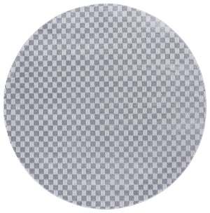 Safavieh Slate Round Area Rug In Grey Ivory-Black Blend — Low-Profile Power-Loomed Durability & Modern Style 6'-7" x 6'-7" SLA706F-7R
