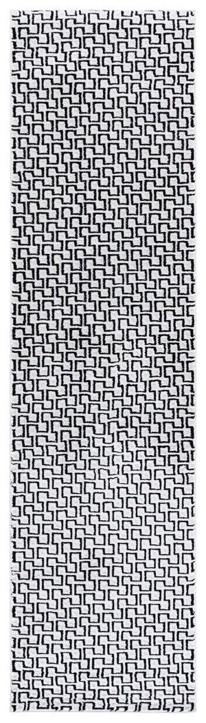 Safavieh Slate Contemporary Ivory And Black Turkish Power-Loomed Area Rug — Durable, Soft 0.5" Pile Elegance 5'-3" x 7'-6" SLA708A-5