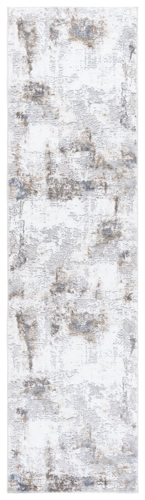 Safavieh Slate Contemporary Grey Ivory-Brown Area Rug — Low-Profile, Durable Power-Loomed Turkish Construction 5'-3" x 7'-6" SLA710F-5