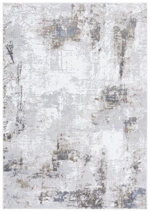 Safavieh Slate Modern Grey & Ivory Brown Runner Rug — Low-Profile Half-Inch Pile, Durable Turkish Power-Loomed Quality 2'-0" x 8'-0" SLA710F-28