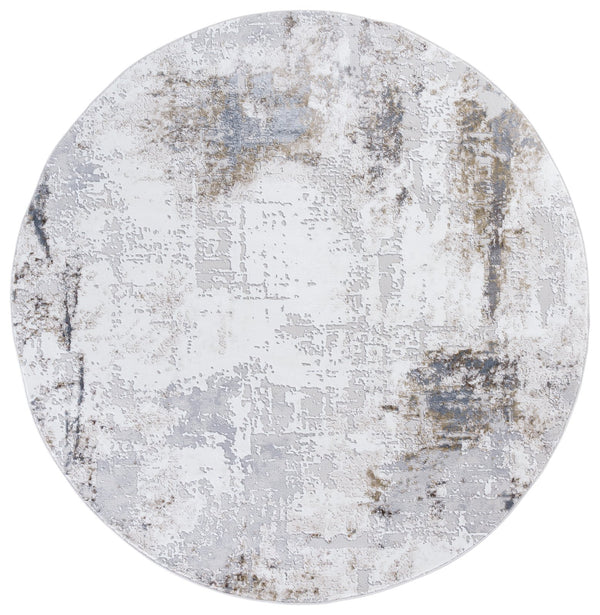 Safavieh Slate Modern Grey & Ivory Brown Runner Rug — Low-Profile Half-Inch Pile, Durable Turkish Power-Loomed Quality 2'-0" x 8'-0" SLA710F-28