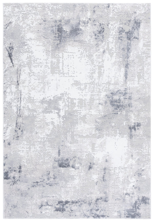 Safavieh Slate Round Area Rug In Grey & Ivory — Power-Loomed Turkish Craftsmanship, Low-Profile Soft Texture 6'-7" x 6'-7" SLA710G-7R