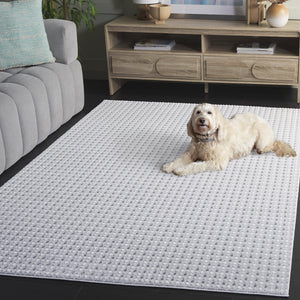 Safavieh Slate Chic Grey And Ivory Area Rug — Low‑Pile Power‑Loomed Turkish Construction For Modern Homes 4'-0" x 6'-0" SLA712F-4