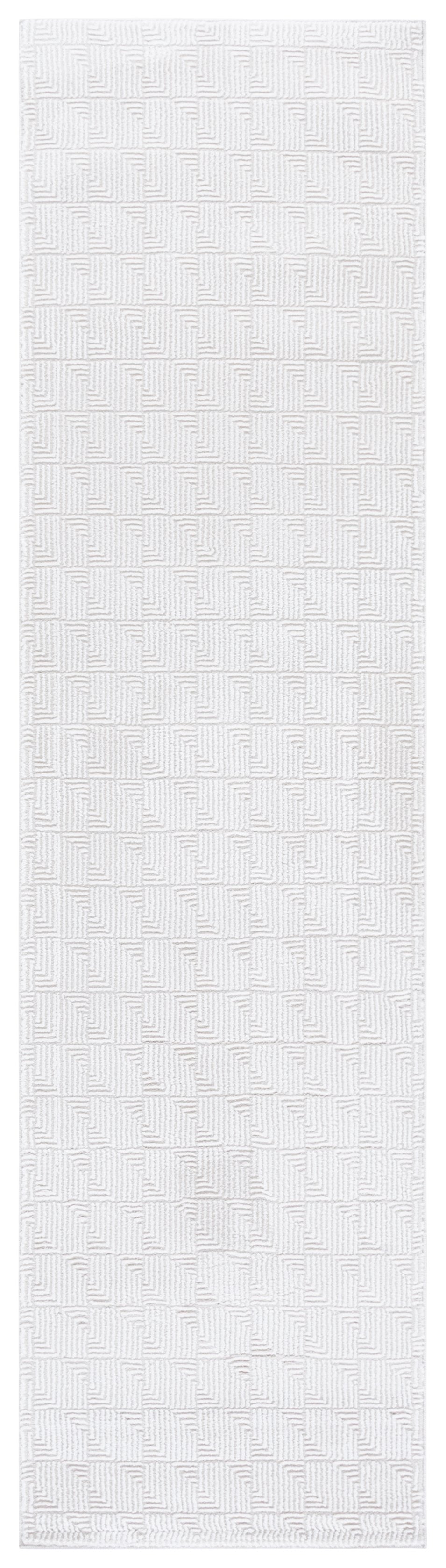 Safavieh Slate Contemporary Beige & Ivory Runner — Low-Profile Durable Turkish Loomed Rug For Hallways 2'-0" x 8'-0" SLA714B-28
