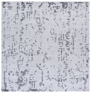 Safavieh Slate Round Grey Area Rug — Power‑Loomed Turkish Construction, Low 1/2" Pile, Durable Soft Blend, Contemporary Design 6'-7" x 6'-7" SLA718F-7R