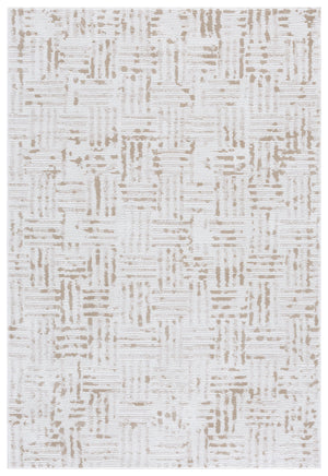 Safavieh Slate Contemporary Round Area Rug In Ivory & Taupe — Low-Profile, Durable Power-Loomed Design 6'-7" x 6'-7" SLA719E-7R