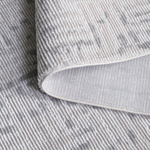 Safavieh Slate Contemporary Light Grey Area Rug — Low-Profile, Durable Power-Loomed Design For Medium Rooms 5'-3" x 7'-6" SLA719F-5