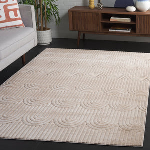 Safavieh Selena Modern Area Rug - Luxurious Soft Texture With Intricate Scallop Design For Timeless Elegance Beige Polypropylene Sle672b-4