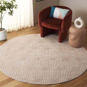 Safavieh Selena Modern Area Rug - Luxurious Soft Texture With Intricate Scallop Design For Timeless Elegance Beige Polypropylene Sle672b-4