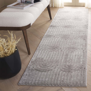 Safavieh Selena Modern Area Rug - Luxurious Soft Texture With Intricate Scallop Design For Timeless Elegance Grey Polypropylene Sle672f-7sq