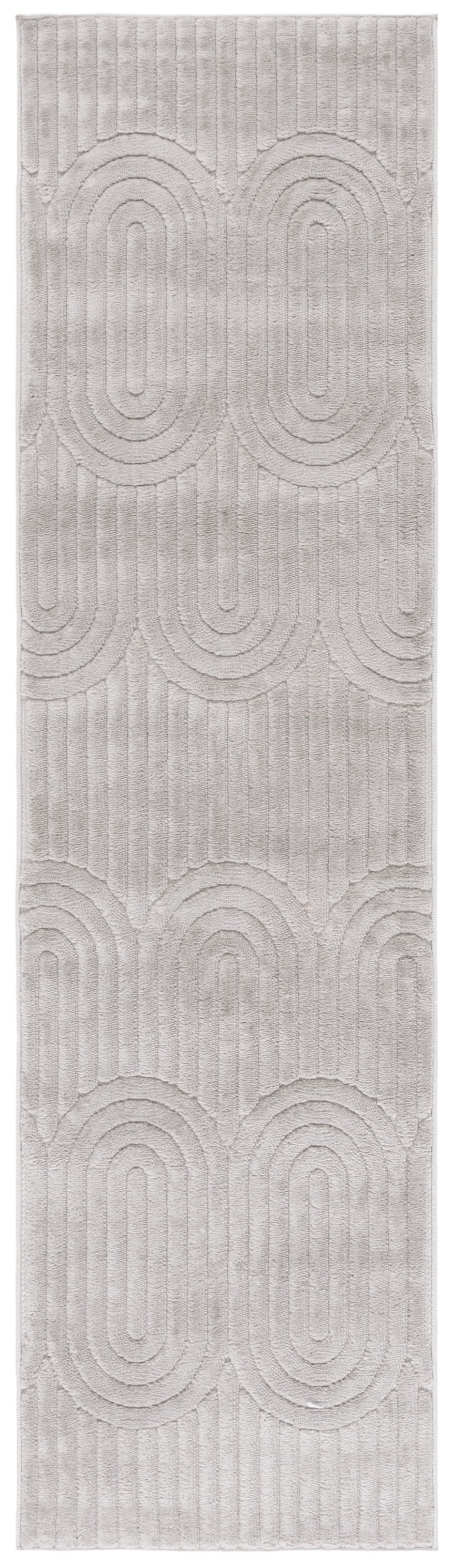 Safavieh Selena Modern Area Rug - Luxurious Soft Texture With Intricate Scallop Design For Timeless Elegance Grey Polypropylene Sle672f-7sq