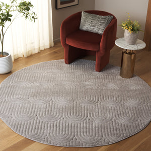 Safavieh Selena Modern Area Rug - Luxurious Soft Texture With Intricate Scallop Design For Timeless Elegance Grey Polypropylene Sle672f-7sq