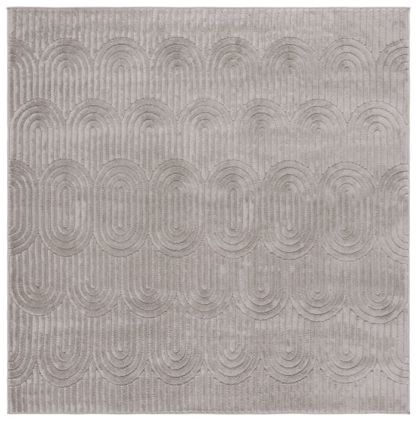 Safavieh Selena Modern Area Rug - Luxurious Soft Texture With Intricate Scallop Design For Timeless Elegance Grey Polypropylene Sle672f-7sq