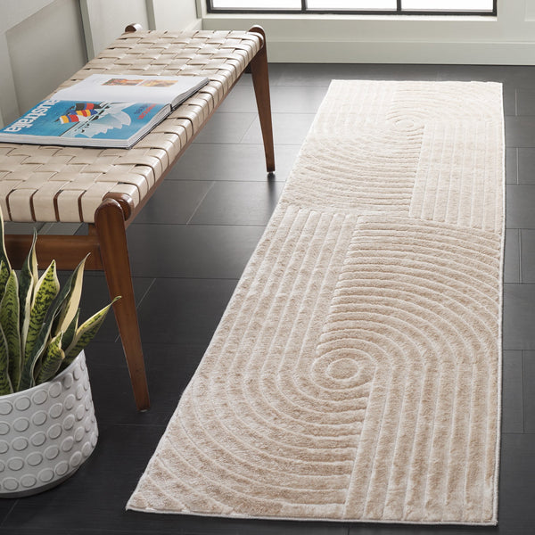 Safavieh Selena Modern Area Rug – Exquisite Turkish Craftsmanship With Concentric Circle Design For Any Space Beige Polypropylene Sle674b-28