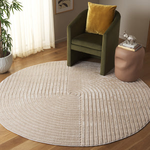 Safavieh Selena Modern Area Rug – Exquisite Turkish Craftsmanship With Concentric Circle Design For Any Space Beige Polypropylene Sle674b-28
