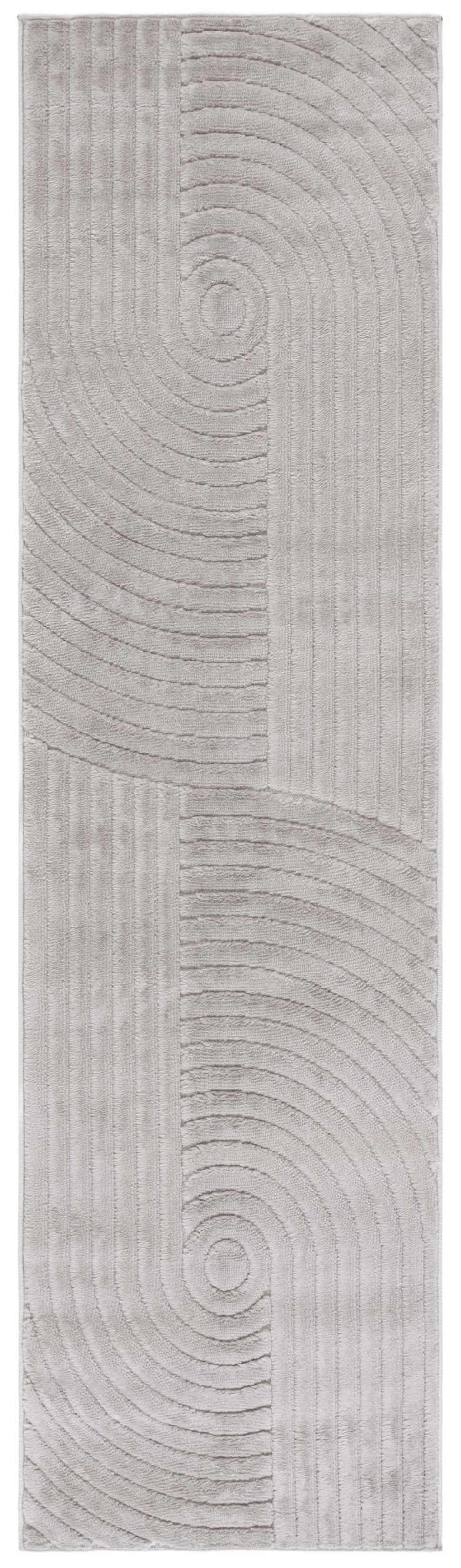 Safavieh Selena Modern Area Rug – Exquisite Turkish Craftsmanship With Concentric Circle Design For Any Space Grey Polypropylene Sle674f-9