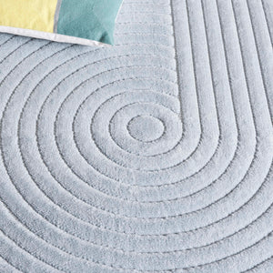 Safavieh Selena Modern Area Rug – Exquisite Turkish Craftsmanship With Concentric Circle Design For Any Space Blue Polypropylene Sle674m-7sq